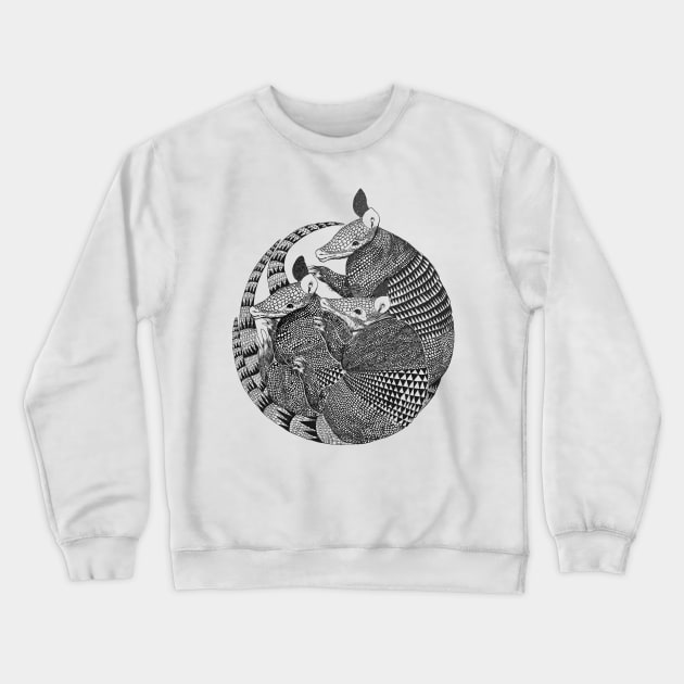 Armadillo Trio Crewneck Sweatshirt by LauraGraves